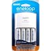 Sanyo Eneloop AA NiMH Pre-Charged Rechargable Batteries with Charger - 4 Pack