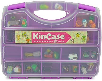Shopkins Compatible KinCase Carry Case &amp; Storage Organizer for Shopkin Mini-figures -Plum Purple