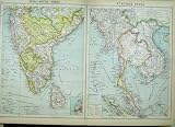 ATLAS INDIA CEYLON BY BENGAL SIAM BURMA CAMBODIA MAP