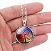 Attractive Sunset Glow Tree Necklace Fashion Glass Long Necklace