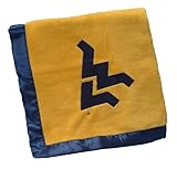 Pickles Embroidered Fleece Baby Blanket with Satin Trim, University of West Virginia