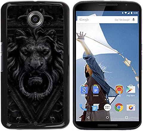 All Phone Most Case / Hard PC Metal piece Shell Slim Cover Protective Case for Motorola NEXUS 6 / X / Moto X Pro Doorbell Lion Grey Black White Doorknob