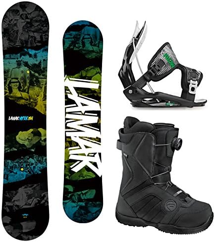Lamar Viper Complete Snowboard Package with Flow Flite 2 Men's Bindings and Flow Vega BOA Men's Boots BOARD SIZE 151 (Boot Size 9)