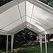 King Canopy 10-Feet by 20-Feet Fitted Replacement Cover w/Legs Skirts, 180gsm Polyethlene, Fits a 10-feet 8-inch x 20-feet Frame, White/White