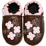 Robeez Wildflower Brown Soft Sole Baby Shoes 12-18 months * 08 Newest Collection -- We Have Large Selections! *