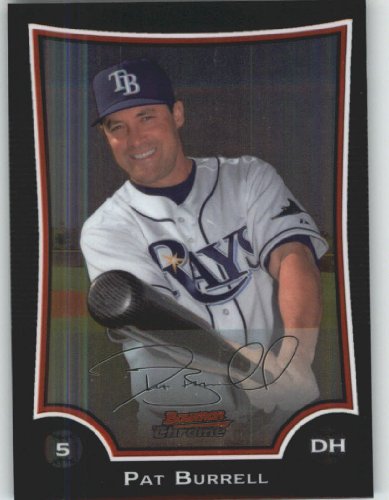 Pat Burrell - Tampa Bay Rays - Bowman Chrome Baseball Card # 86 - MLB Baseball Trading Card in Protective Case