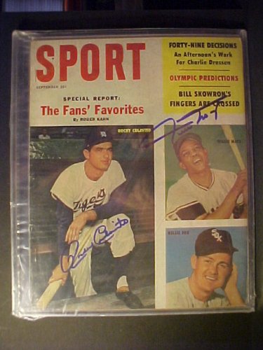 Rocky Colavito Detroit Tigers & Willie Mays San Francisco Giants Autographed September 1960 Sport Magazine