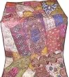 Tapestries Wall Hanging-Pink-purple Gold Hand Embroidered Beaded Tapestry 60x40