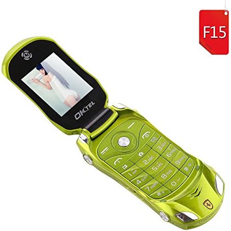 Unlocked F15 Flip Sports Car Cell Phone Dual SIM MP3/MP4 Mobile phone Xmas kids Gift (Green)