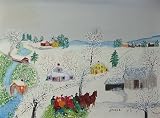 Hand Made Oil Reproduction - Grandma (Anna Robertson) Moses - 32 x 24 inches - Good Fun Kallir