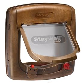 Staywell/ Petsafe Magnetic 4-Way Locking Deluxe Cat Flap, Wood Grain