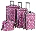 Rockland Luggage Dots 4 Piece Luggage Set
