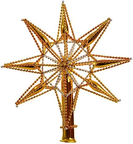 "Star" Yellow Glass Christmas Tree Topper