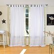 Indo White Tab Top Sari Sheer Curtain (43 in. x 84 in.)