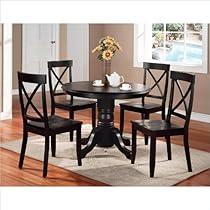 Hot Sale Home Styles 5178-318 5-Piece Dining Set, Black Finish