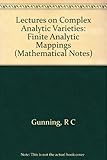 Lectures on complex analytic varieties, finite analytic mappings