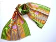 Lime and Pink Silk Oblong Scarf