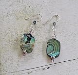 Abalone Shell and Swarovski Crystal Earrings