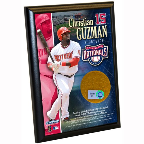MLB Washington Nationals  Christian Guzman 4-by-6-Inch Dirt Plaque