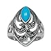 Sterling Silver Oxidized Synthetic Turquoise and Sterling Silver Oxidized Synthetic Turquoise and