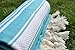 Dandelion - Basic Pattern - 100% Naturally-Dyed Cotton Turkish Towel Peshtemal - 71x39 Inches - Miami Blue