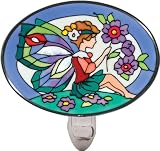 Fairy Hand Painted Stained Glass Night Light