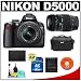 Nikon D5000 Digital SLR Camera with 18-55mm VR Lens, Tamron 70-300mm Zoom, 16 GB Memory Card, Spare EN-EL9 Battery, Case, Cameta Bonus Accessory Kit