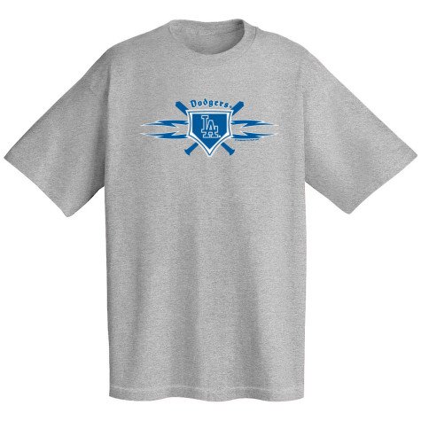 Dodgers Youth T-Shirt - Los Angeles Dodgers Bringing the Heat S/S Grey Tee - M 10-12