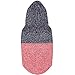 Blueberry Pet Winter Symphony Marled Color-Block Knitted Unisex Designer Hooded Dog Sweater, Back Length 20
