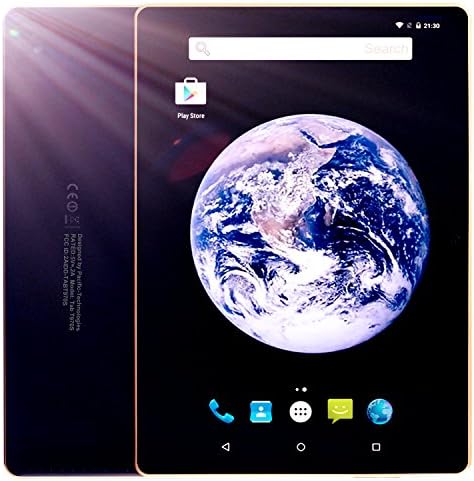 [FCC Certified] Pacific TECH Professional 9.6 inch Tablet PC with Android 5.1 Lollipop Phablet, HD IPS 1280x800 Display Wi-Fi Dual Sim Phone Bluetooth GPS Dual Camera, GSM Unlocked - Black