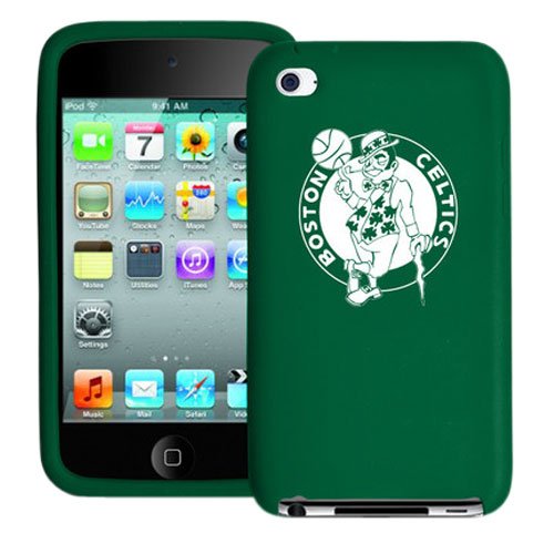 Tribeca FVA3739 Varsity Silicone Jacket for iPod Touch 4G - Boston Celtics - Green