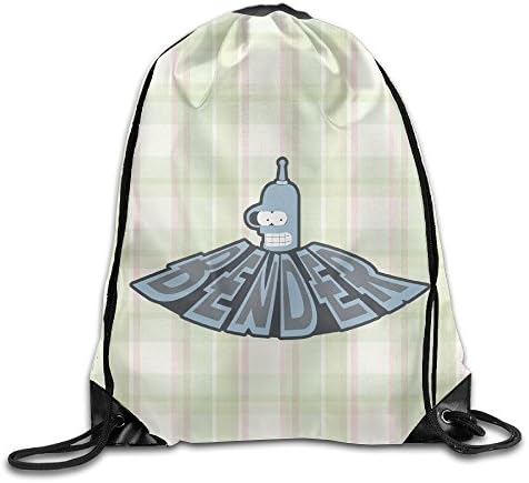 MDSHOP Futurama Bender Logo Drawstring Backpack Sack Bag