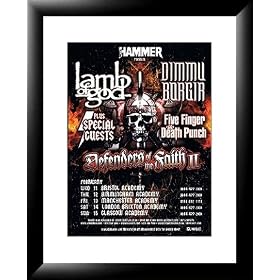LAMB OF GOD Defenders of The Faith II Tour 2009 - Framed Original Advert
