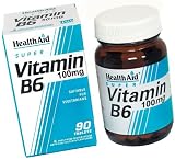 HealthAid Vitamin B6 (Pyridoxine HCl) 100mg - 90 Tablets