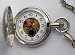 Silver mesh wind up pocket watch. Silver tone case and chain classic size pocket watch of 2 inches. image 3