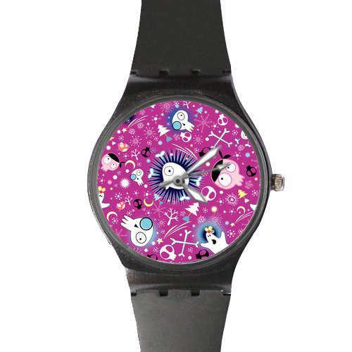 Fashion Watches Custom Funny Cartoon Skulls Art Style Classic Photo Watch