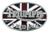 Triumph Motorcycles Union Jack Logo Belt Buckle Trump