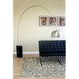 Wholesale Interiors 375a-black Black Cube Marble Base Arco Lamp 3 Boxes