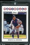 2008 Topps # 528 Paul Lo Duca - Washington Nationals - MLB Baseball Trading Card in a Protective Screw Down Display Case