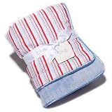 Bask Home Stroller/Crib Blanket - Dotted Stripe Red
