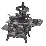 Cast Iron Black Miniature Crescent Stove Kitchen Toy Pots