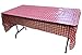 Plastic Red and White Checkered Tablecloths, Gingham Picnic Table Covers, by Dondor (2)