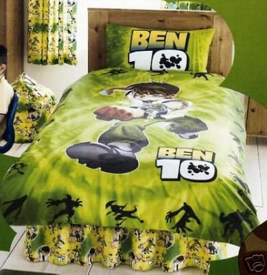 BEN 10 OFFICIAL LICENSED CARTOON NETWORK TWIN/SINGLE BED DUVET QUILT COVER SET NEW + PILLOWCASE BRAND NEW