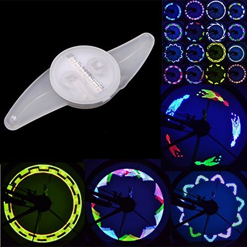 Cloudings(TM)New RGB 14 LED 30 Patterns Colorful Mountain Road MTB Bicycle Bike Cycling Wheel Spoke Light Double Sided Lamp