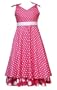 Rare Editions Girls PLUS Size CORAL-PINK WHITE KNOT TIE SHOULDER TWIN DOT Special Occasion Wedding Flower Girl Party Dress