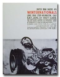 1967 Lions Drag Strip Winternationals Program Poster Print