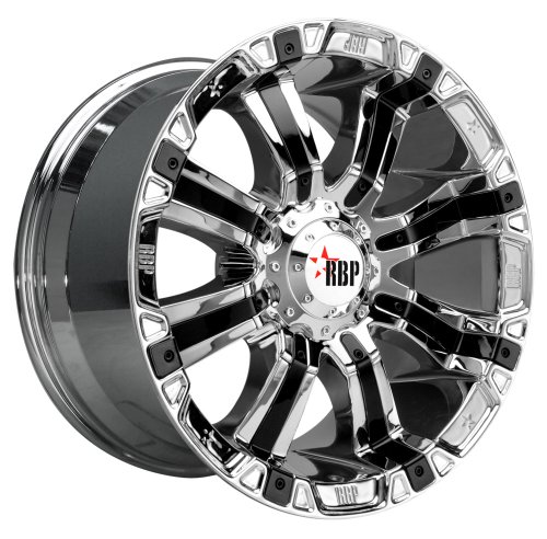 RBP 94R Chrome Wheel with Black Insert and Chrome Finish (18x10"/5x114.3mm)