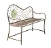 CBK Ltd 44-Inch L Garden Bench with Glass Sunface Medallion