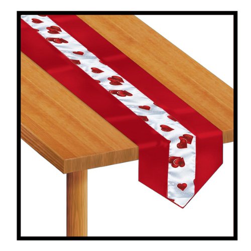Valentine Hearts Fabric Table Runner Case Pack 30
