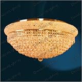 Swarovski Strass Authentic AB - Aurora Borealis with logo etched Crystal Chandelier # EL1800X3616L28abg Size w36 x H 16